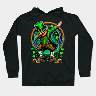 St Patricks Day Dabbing Leprechaun Boys Girls Men Dab Dance Hoodie